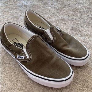 Olive Green Vans Worn Once